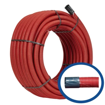 TUB FLEXIBIL PERETE DUBLU D63 ROSU/NEGRU 50ML/ROLA copex