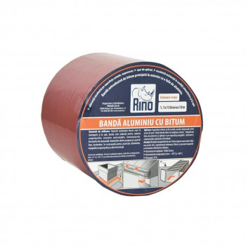 Rino banda aluminiu cu bitum rosu 1.1mmX150mmX10m
