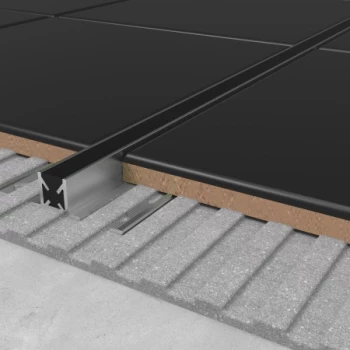 Profil dilatatie aluminiu  insertie PVC 10mm gri 2.5ml/bucata