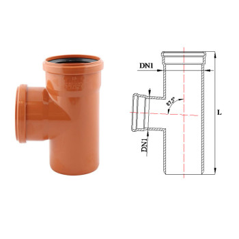 RAMIFICATIE PVC PORTOCALIE 125-125-125 90GR