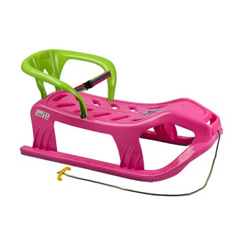 Sanie Marmat Snow Star 90cm roz cu spatar verde 6593