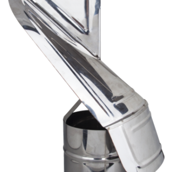 Capac Terminal Cos de Fum Rotativ din Inox - D[mm]: 120
