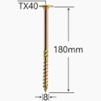 Surub Dulgherie Cap Plat 8x180