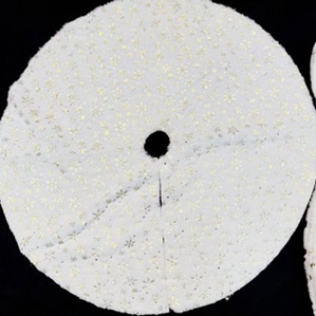 Covoras de pus sub brad alb auriu/alb argintiu