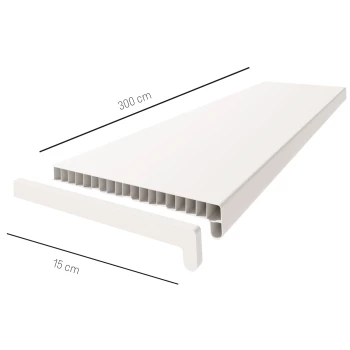 Glaf interior 150mmx3m alb