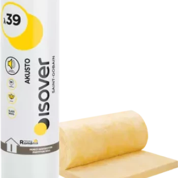 Vata minerala de sticla Isover Akusto Plus 50 mm, 2 x 7500 x 600 x 50 mm 18mp/sul