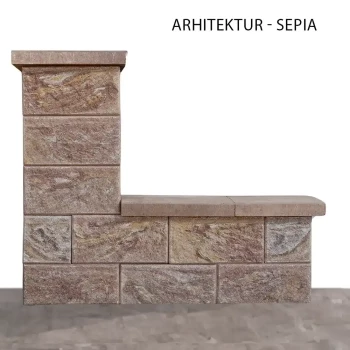 Element stalp Arhitektur Sepia 20x20x20   60buc/pal
