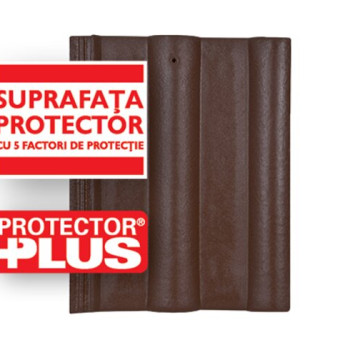 Tigla de beton Bramac Alpina Clasic maro Protector  252buc/pal