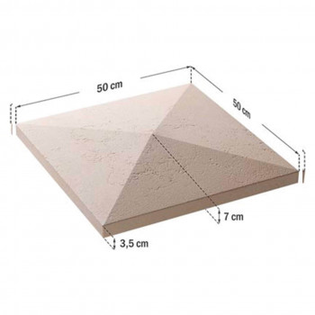 Capac stalp Gard Roma 50x50x7cm Smoke 30buc/palet