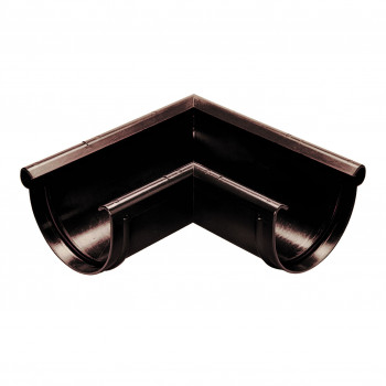 Coltar int-ext 90 grade D125mm maro din PVC