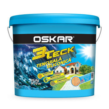 Tencuiala decorativa Oskar 3Teck siliconica bob orez 1.5mm alb 25kg