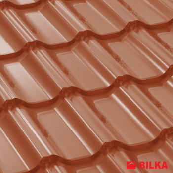 Tigla metalica Bilka Gotic 35 Ral 8004 lucios 0.5mm