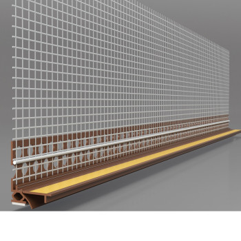 Profil ferestre LS2 FLEX 0.6mm RAL 8024 2.6ml/buc cu plasa LS FLEX