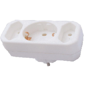 TRIPLU STEKER 1xSHUKO+2x2PINI VERTICAL PROTECTIE COPII (Incl.Taxa V.=0.07 lei)
