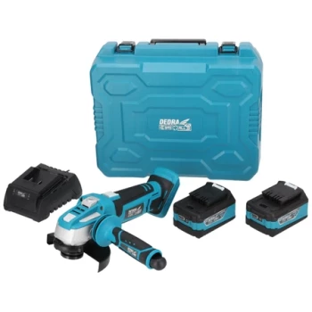 Set de unelte în valiză DEDRA SAS+ALL DED7030A06, polizor unghiular, două baterii de 4Ah DED7034, încărcător DED7038