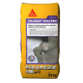 Adeziv polistiren expandat,extrudat si vata SikaWall-1045 Pro 25kg/sac   48saci/palet