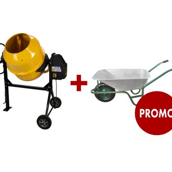 Pachet Promotional Betoniera BuildXell 2051  160 litri+ Roaba  V-80 litri